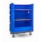 R&B Wire Products Polyethylene/Steel Poly Turnabout Bumper Truck, 2 Shelves, 2000 lb, Blue 747B/PTB - alternate 1